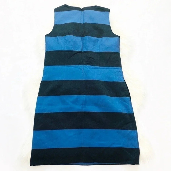 Banana Republic Size 4 Black Blue Striped Shimmered Shift Dress NEW! - Picture 7 of 7